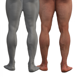 Duncan Raw Flexing Calf Muscle Scans